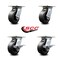 Service Caster 5 Inch Polyolefin Swivel Caster Set with Ball Bearings 2 Brakes SCC-35S520-POB-2-SLB-2 - alternate 6